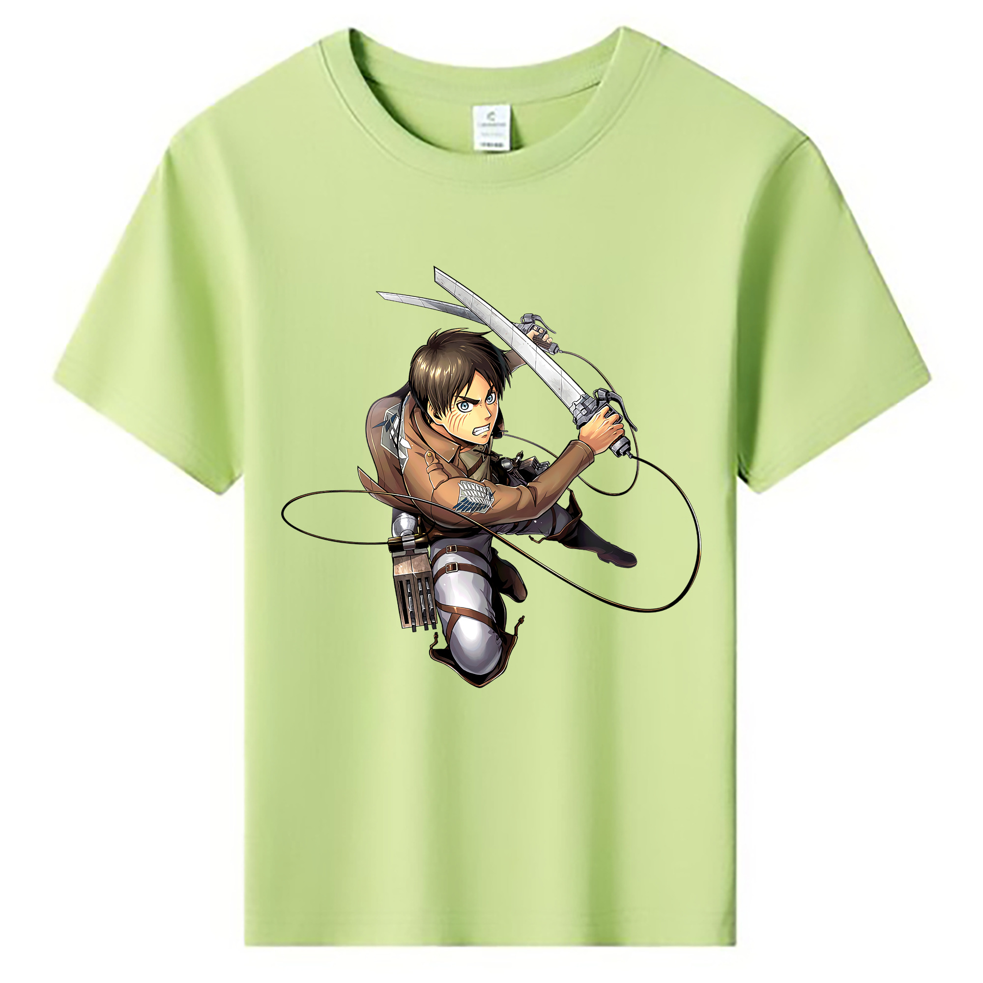 （画像用） 進撃の巨人 エレン･イェーガー Attack on Titan Eren Jäger 綿100％キッズTシャツ（フロントプリント）